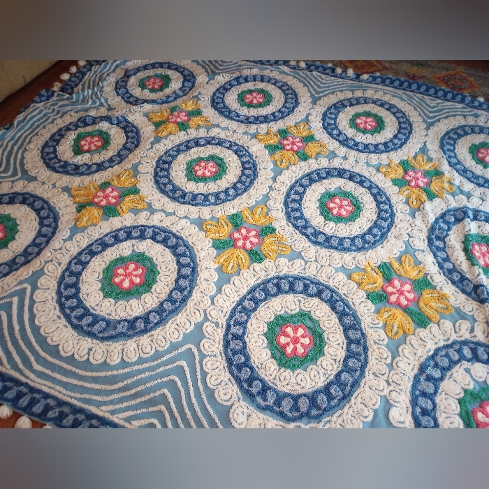 Vintage Chenille Bed Spread 86*95